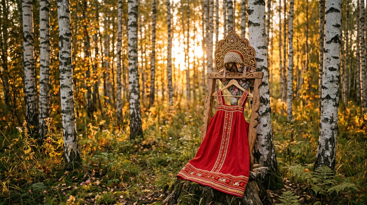 Фотосессия в русском стиле нейросетью