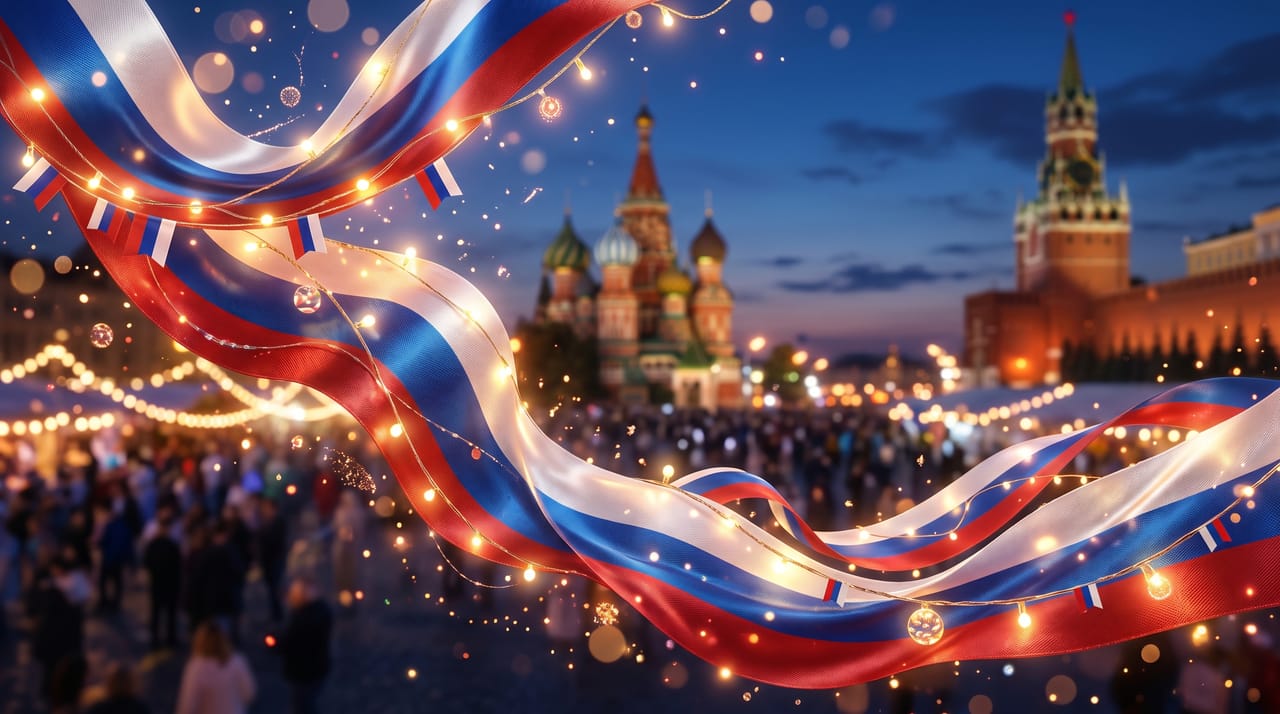 Картинки с Днём России для соцсетей нейросетью